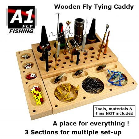 Caddy - 3 pc Wooden Fly Tying Caddy